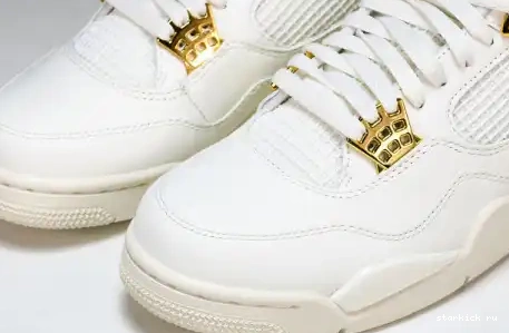 Jordan Gold Metallic AQ9129-170 AQ9129-170 Retro 4 0506